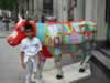 Max standing by the book cow, last spotted on Argyll Street in London (71,225 bytes)