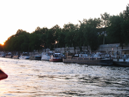 Boats along the Seine