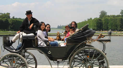 Us in the buggy with our driver