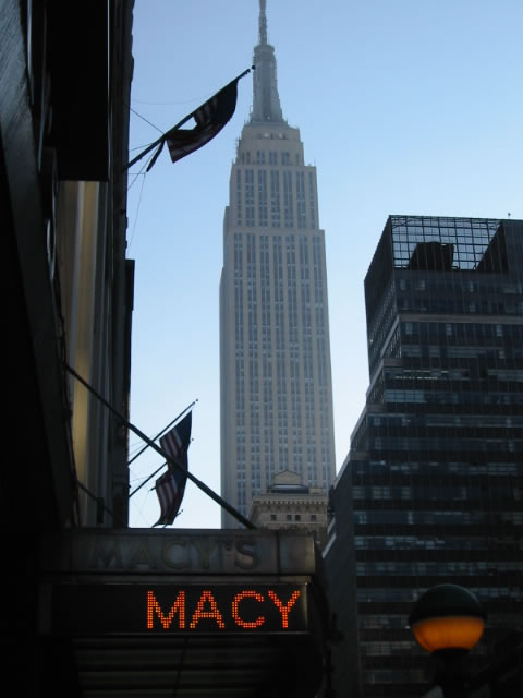 Macy's NYC with the Empire State building in the background