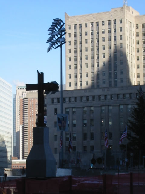The cross discovered in the WTC rubble