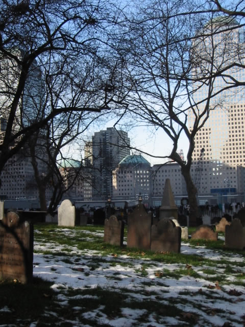 graveyard in the church