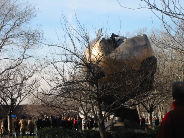 The globe statue that used to be in the WTC (now in battery park)